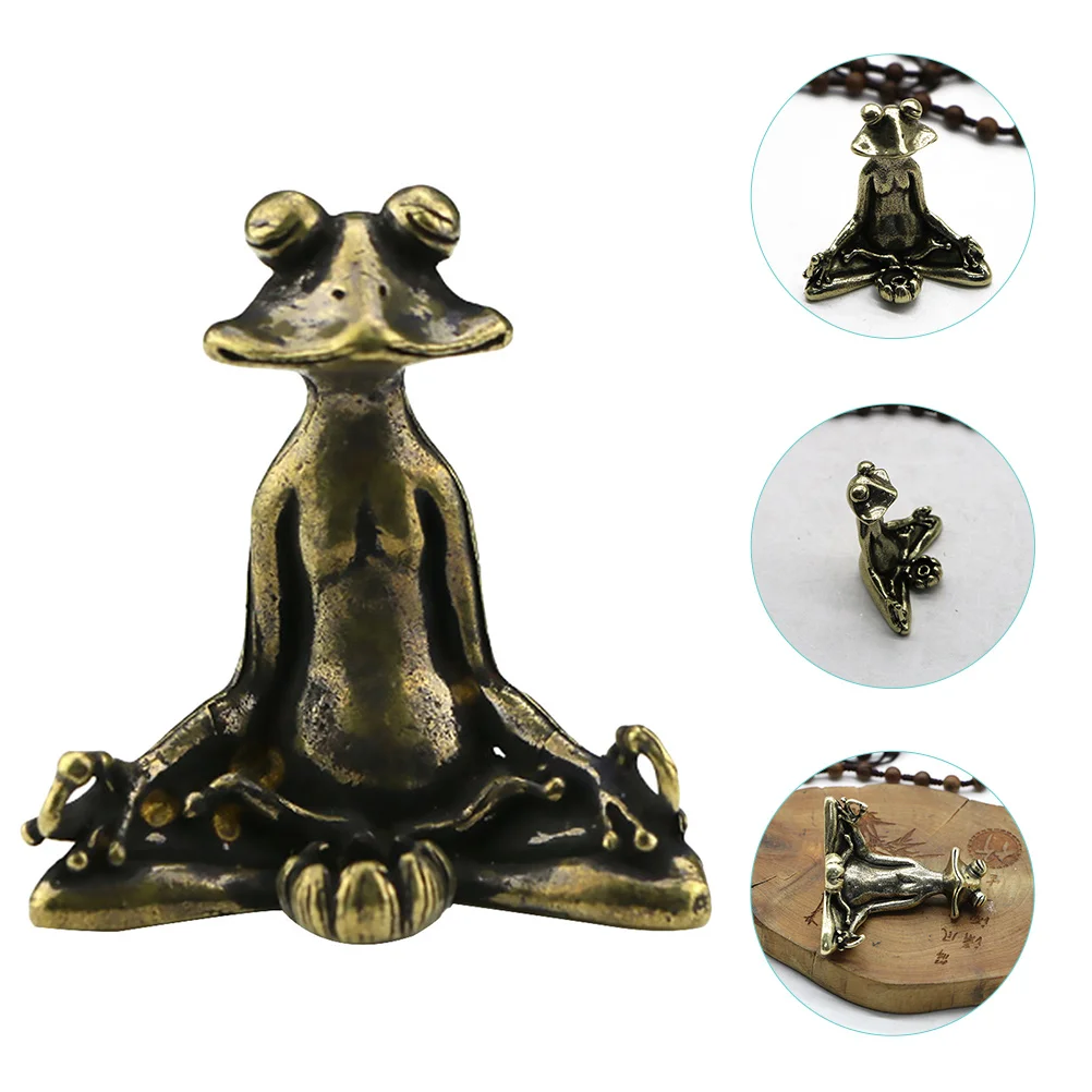 

Burner Holder Frog Stick Vintage Metal Brass Animal Fireproof Frankincense Retro Stand Statue Fengshui Ashtray Candlestick