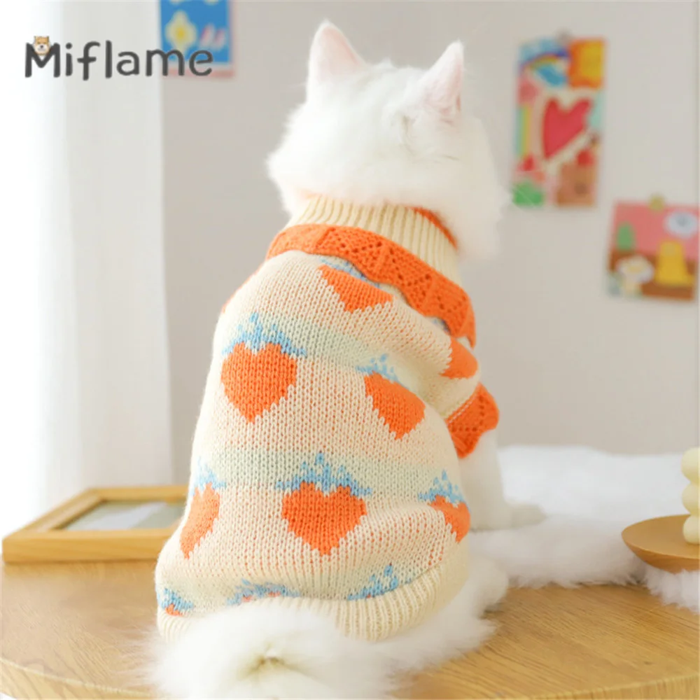 

Miflame Christmas Kitten Hair Proof Pet Cat Puppet Cat Dog Winter Schnauzer Blue Cat British Short Autumn Winter Kitten Sweater