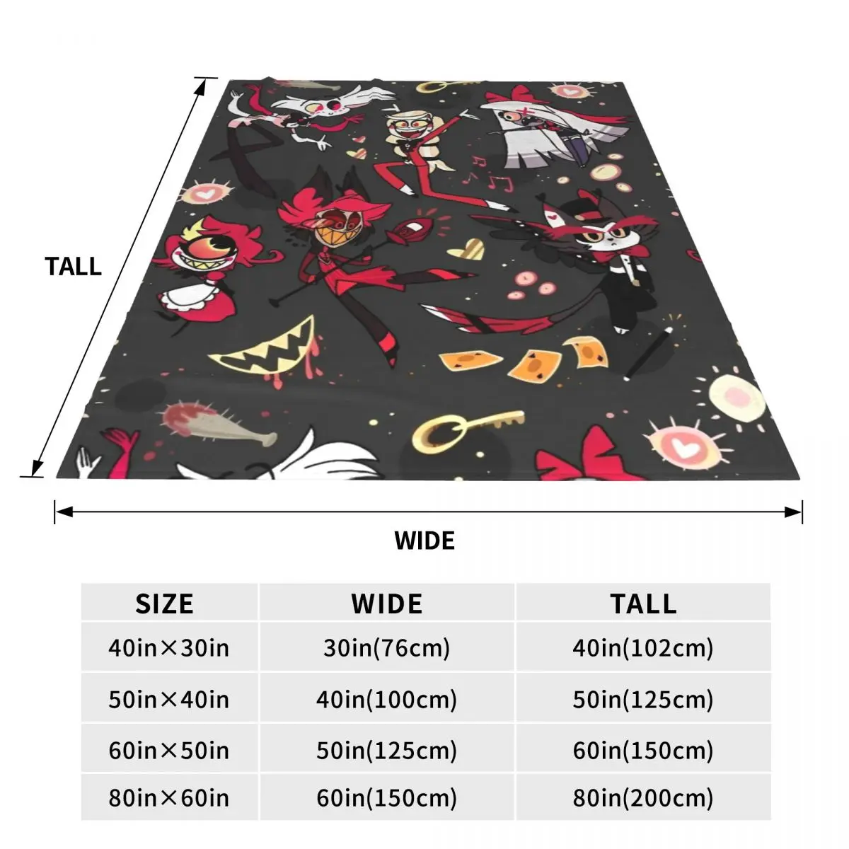 Фланелевые пледы с персонажами Musical H-HazbinHotels черные комедийные одеяла для дивана