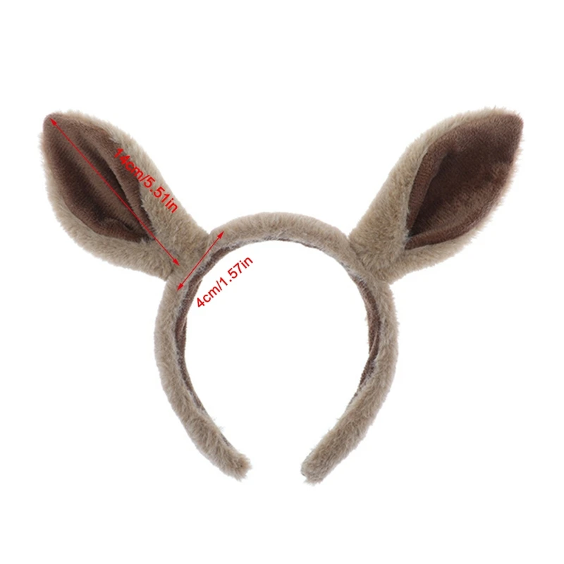 Horse Ear Headband Hand-made Simulation Animal Furry Ears Lolita Headwear images - 6