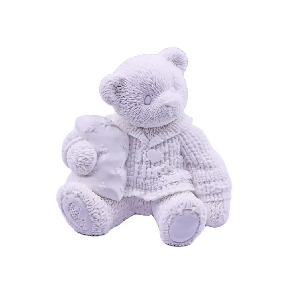 

3D Мишка Тедди и подушка, силиконовая форма для мыла, силиконовые формы для свечей ручной работы