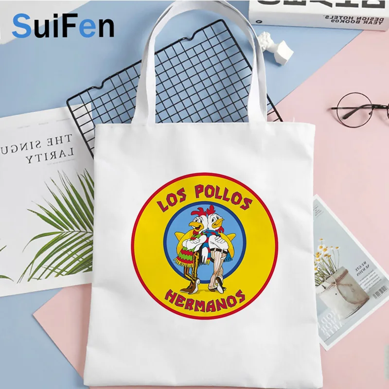 

los pollos hermanos shopping bag grocery reusable bolso shopping shopper cotton bag sacola net jute boodschappentas sac tissu