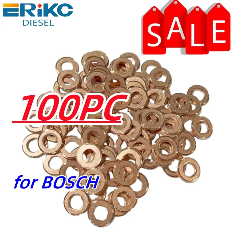 

100 шт. F00VC17505 медная шайба форсунки F00VC17504 F00VC17503 F00VC17502 прокладка дизельного распылителя F00VC17506 для прокладки