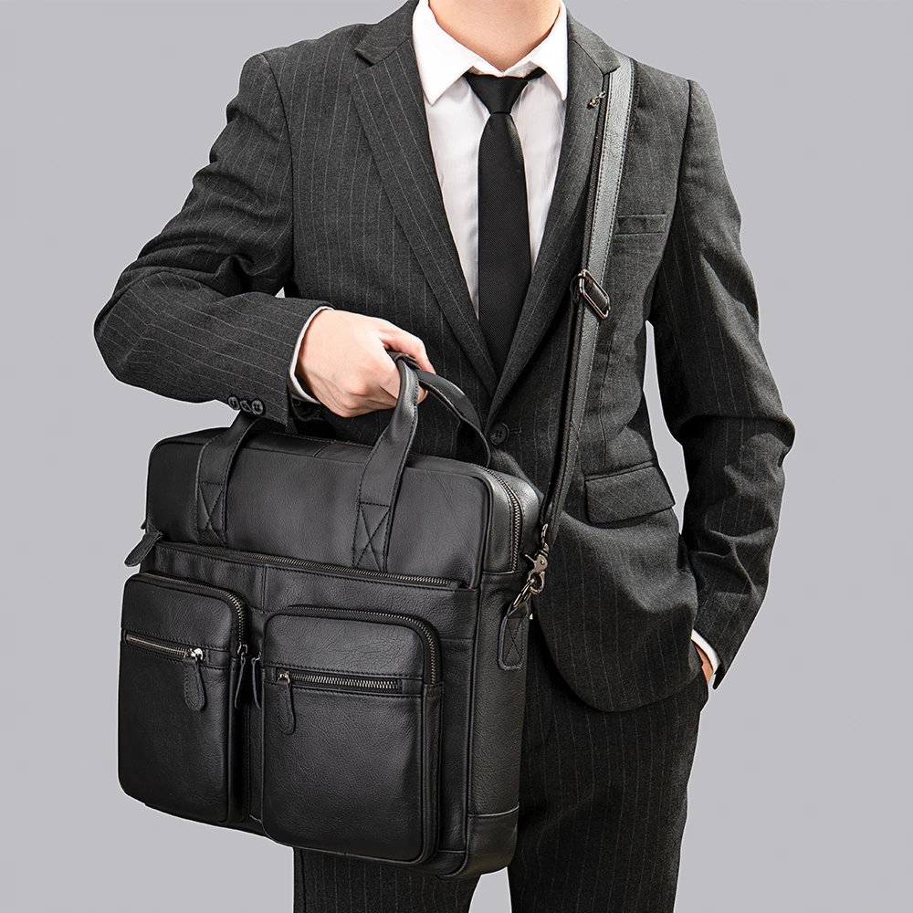 MVA Настоящая кожа Портфель сумка для ноутбука мужская через плечо для документов тоут сумочка подарок любимому мужчине New 7412