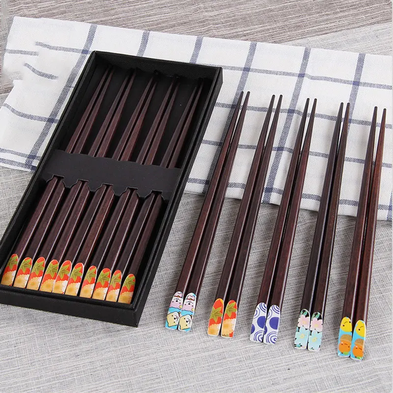 

Reusable Sushi Cooking Chopsticks 1 Pair of Cute Personalized Nail Chopsticks Japanese / Korean Kitchen Tableware Non-slip