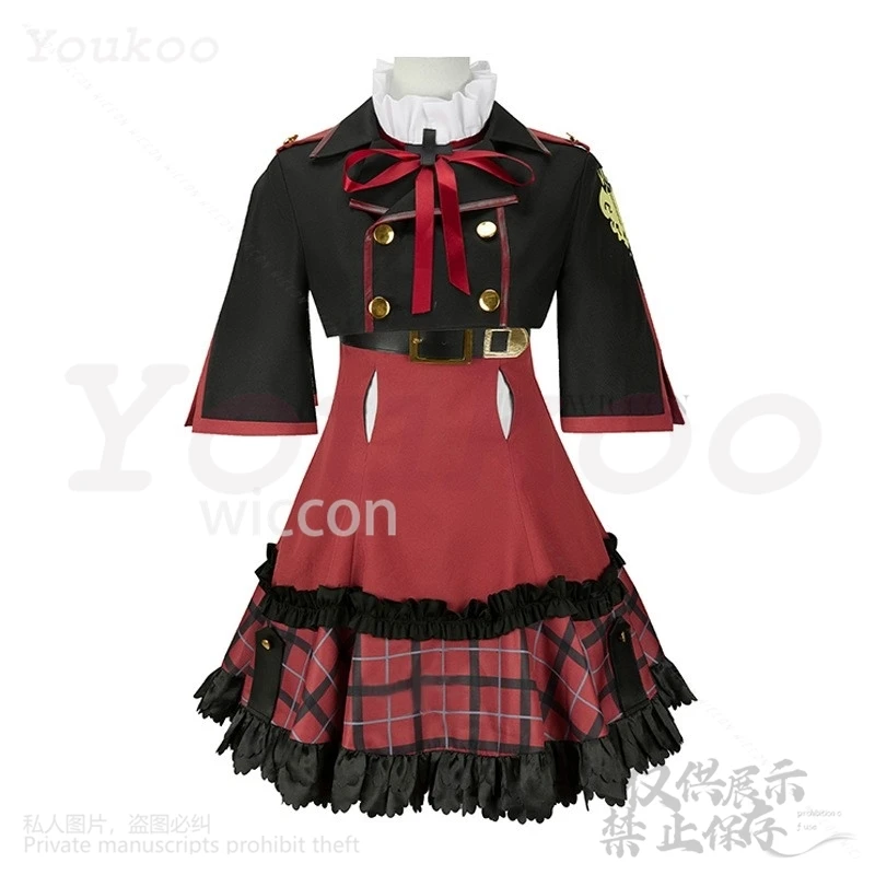Игра Синий Архив Косплей Асаги Муцуки Костюм Красная JK Униформа Юбка Пальто