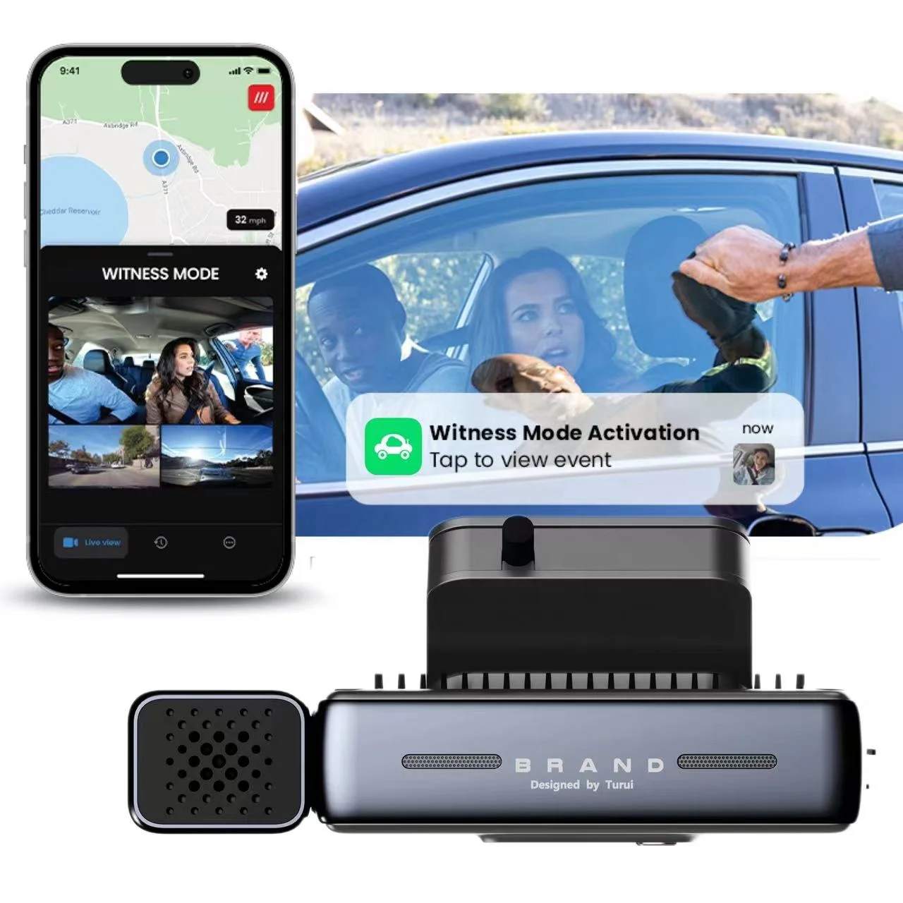 Умный облачный видеорегистратор 4K HD с 4G LTE и GPS умная парковка датчиком зрения