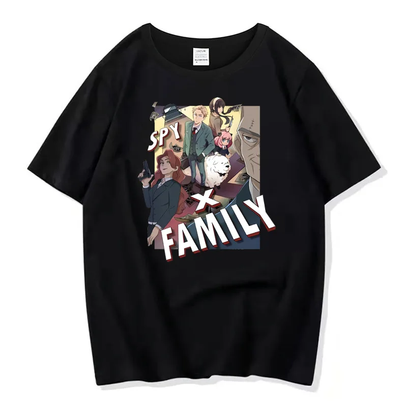 

Anime SPY X FAMILY Anya Yor Loid Man/Women Harajuku T-shirt Round Neck Short Sleeve Casual Unisex Streetwear Tee Top