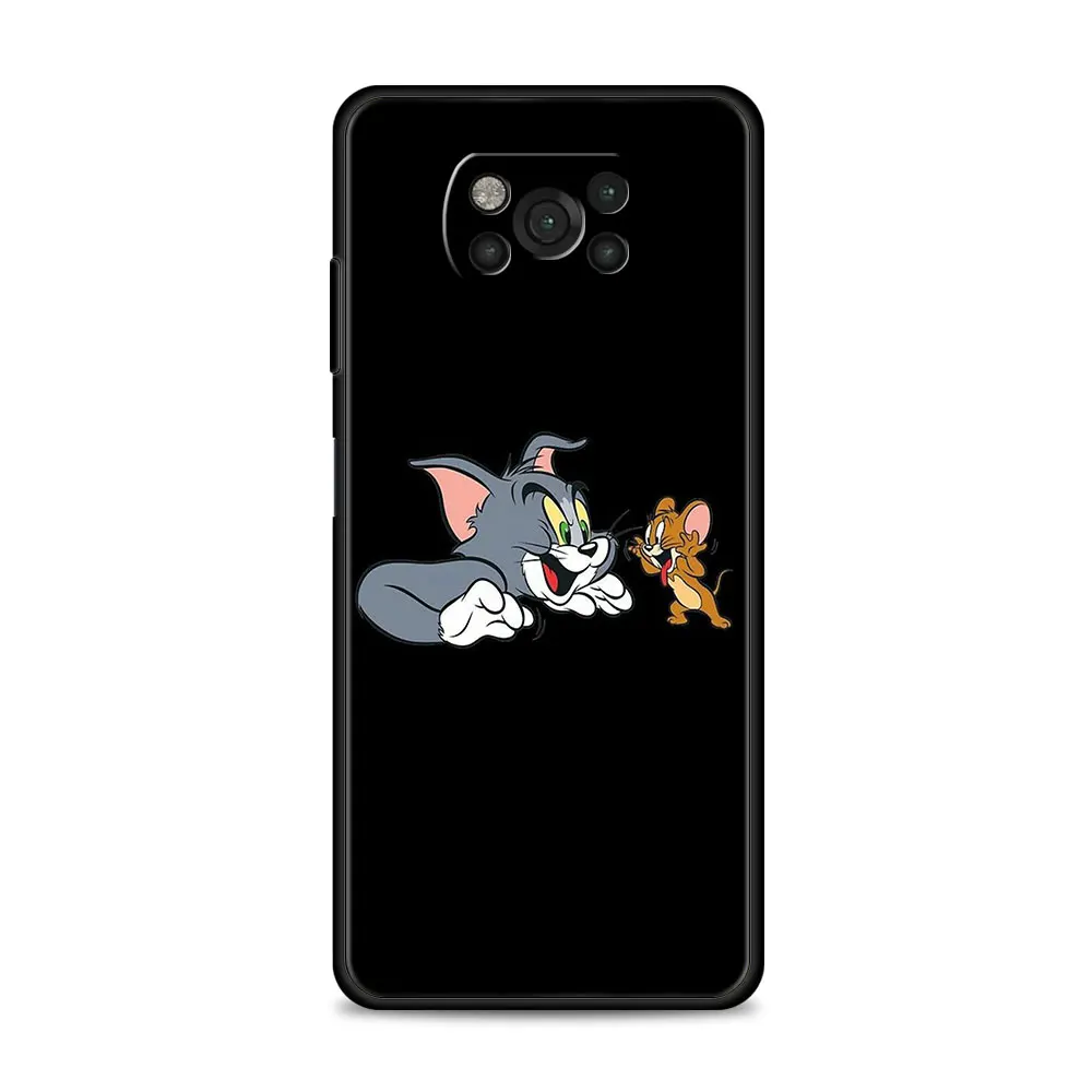 Чехол с демонами и Ангелом Томом Джерри для Xiaomi Mi 12 Pro 12X 11 10T Note 10 A2 Lite 5G 9 SE 9T Poco X3 NFC M3
