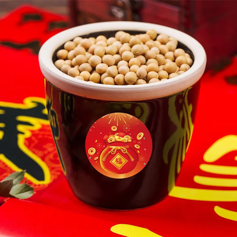 

Cartoon Chinese New Year Festival Red Tiger Stickers Aesthetic for Kid Thank You Happy New Year Sticker Closure Sticker