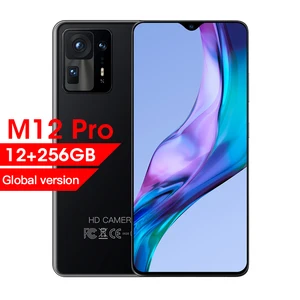 global version new smart phone m 12 pro 6 7 android smartphone 12gb256gb 5g cellphone 2448mp hd camera celular mobile phones free global shipping