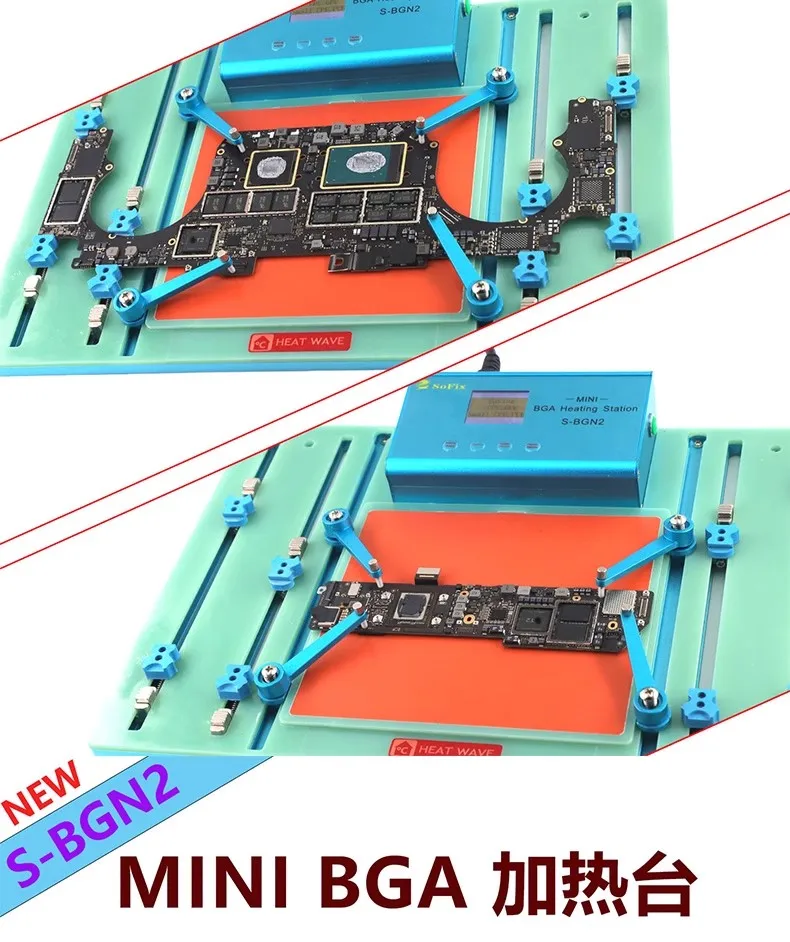 SoFix S-BGN2 Mini BGA нагревательная станция для замены ЦП/диска/T2/RAM/NAND/Motheboard ноутбука и