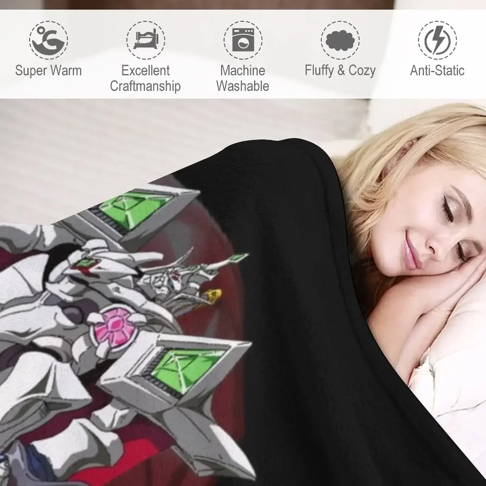 Ван Эскафлне и Сердце Дракона — ОРИГИНАЛ от SillyFun.redbubble.com Декоративное одеяло