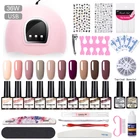 Набор инструментов KOSKOE для дизайна ногтей, фена для сушки гель-лака, лампа для ногтей 36 Вт, 10 мл