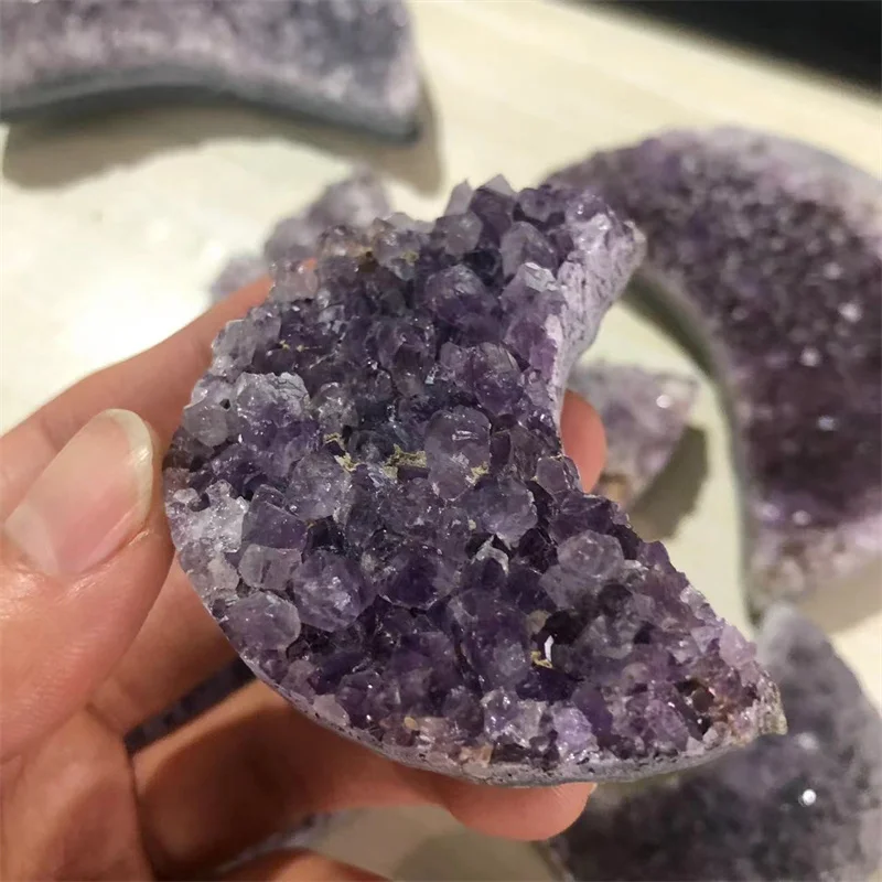 

Натуральный камень, кварц, аметист, кластер, Луна, восстанавливающий драгоценный камень, украшение рейки