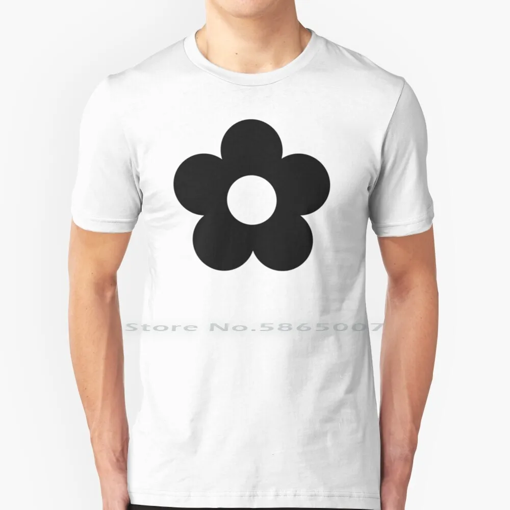 Черная футболка в стиле ретро с изображением цветов 100% хлопок ретро-цветок Орла