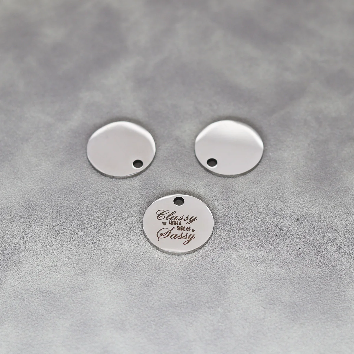 3 шт./партия подвески из нержавеющей стали с гравировкой лазером