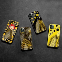 yayoi kusama pumpkin art forever phone case tempered glass for iphone 13 12 mini 11 pro xr xs max 8 x 7 plus se 2020 cover
