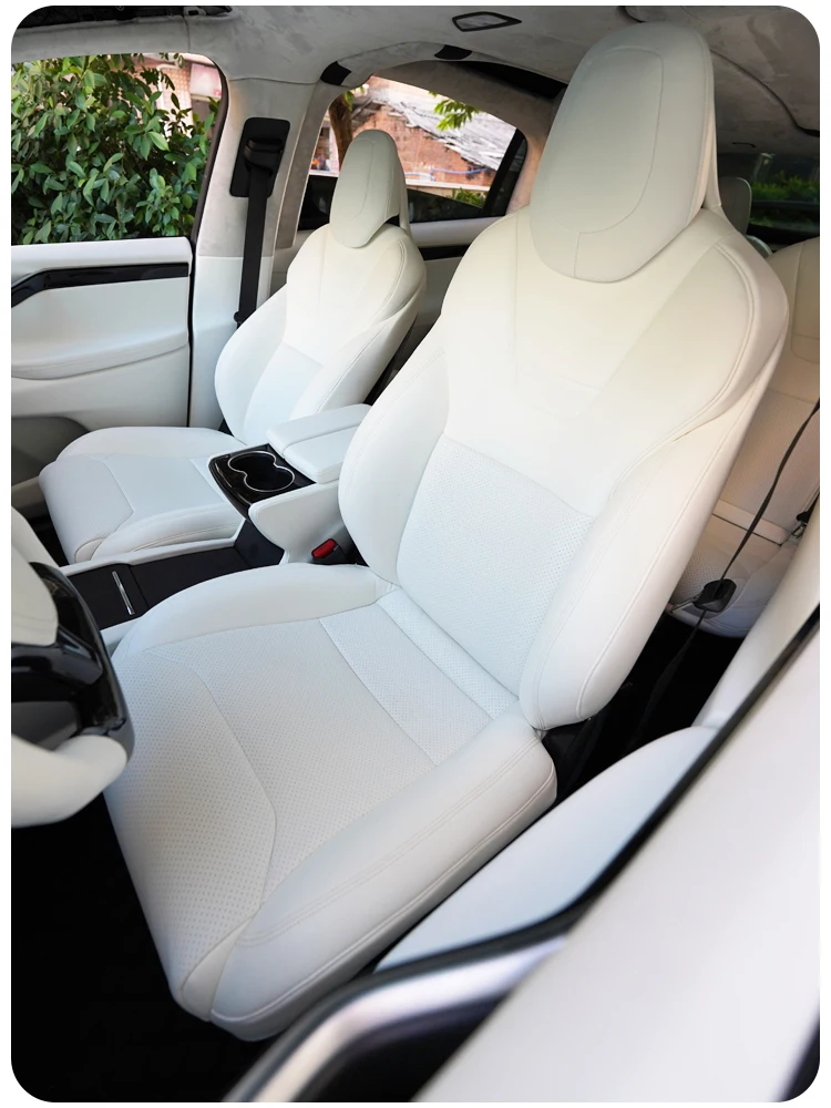 Чехол для сиденья Tesla Model S X наппа кожа стиль Full Surround оптовая цена Белая Подушка