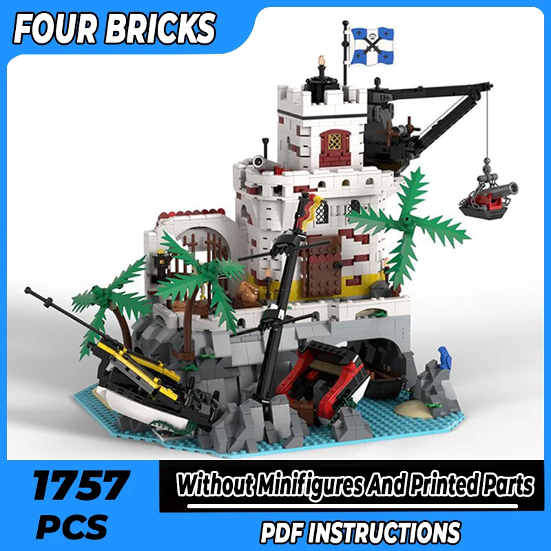 

Moc Building Bricks Castle Model Eldorado Ship Wreck Fortress Technology Modular Blocks Gift Toys For Children DIY Sets Assembly
