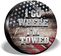 i go where im towed spare tire cover waterproof dust proof universal spare wheel tire cover fit for jeeptrailer rvsuv and m