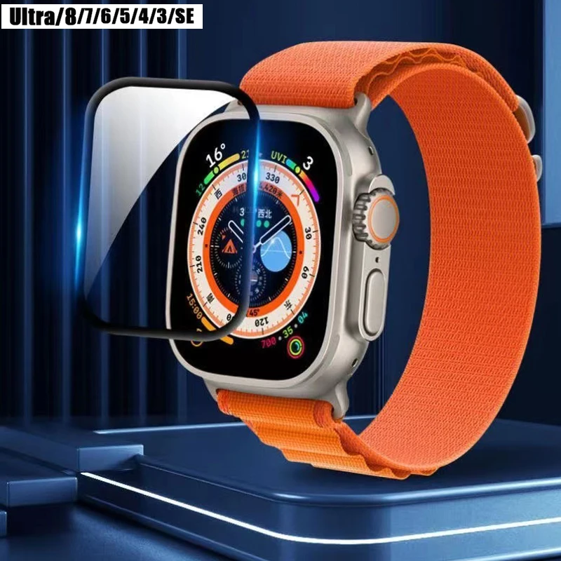 

3D Film Screen Protector For Apple Watch ultra 49mm Serie 7/8 41mm 45mm 42/38mm (Not Tempered Glass) iwatch 6 5 4 3 Se 40mm 44mm