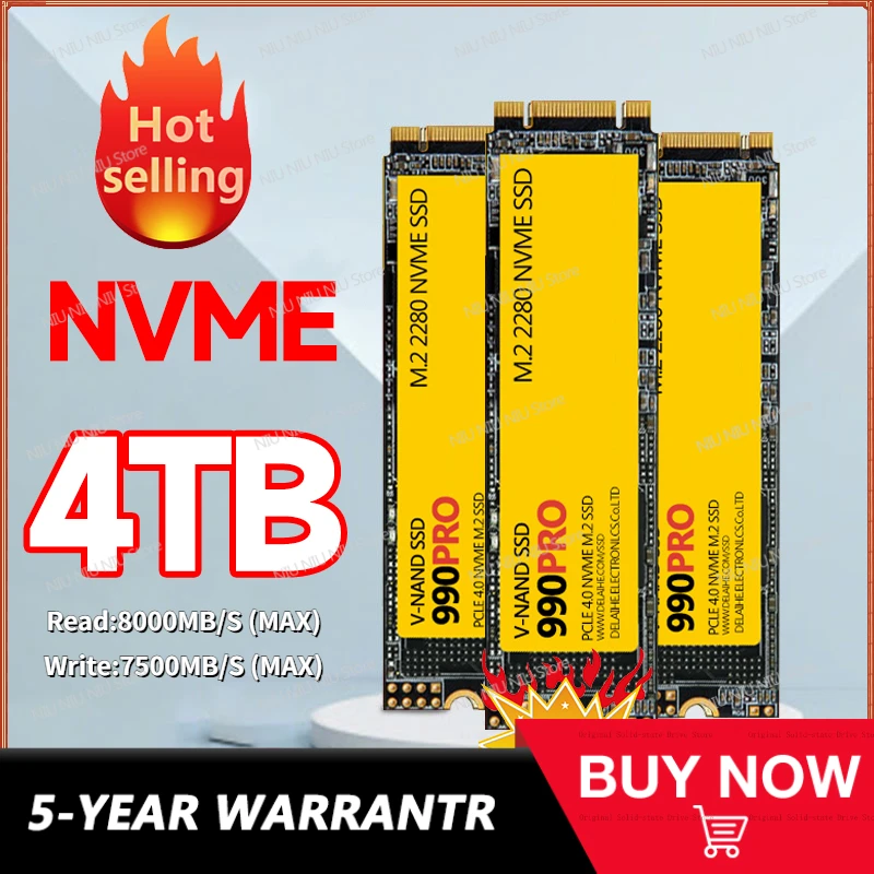 

8TB Mass Storage M.2 SSD NGFF 2TB 4TB Solid State Drive Disk High Speed M.2 2280 PCIe 3.0 Internal Hard Disk For Laptop Desktop