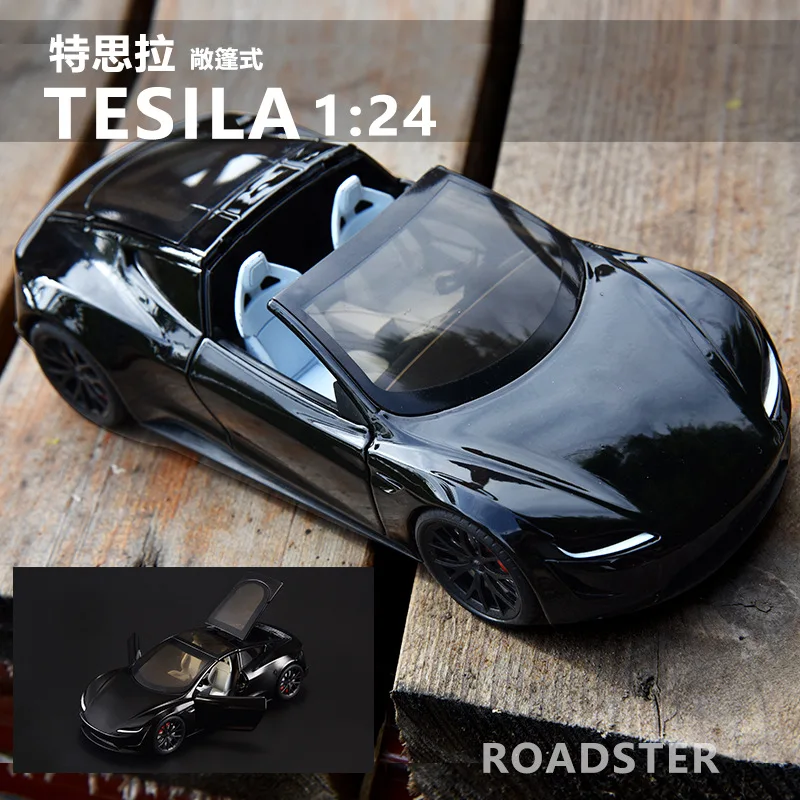 Модель автомобиля Tesla ROADSTER в масштабе 1:24 модель из сплава со звуком и фотографией