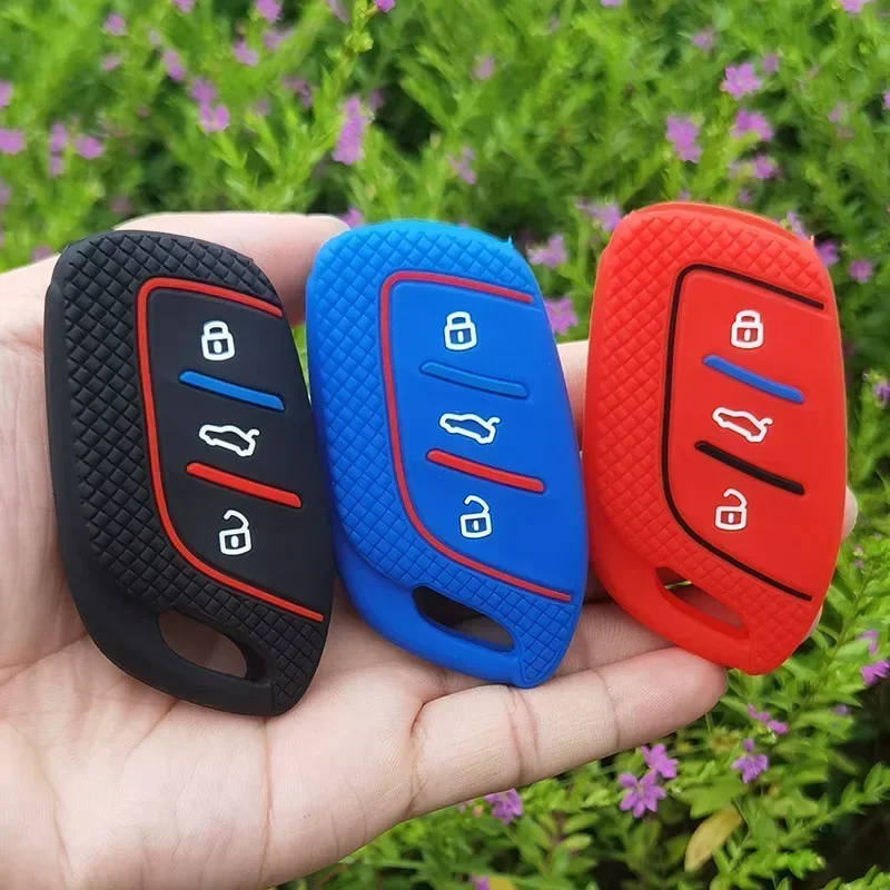Силиконовый чехол для ключа с 3 кнопками MG 4 2023 Mg4 Ev HS GT ZS EV ZX MG5 MG6 Roewe RX3 RX5 RX8 ERX5 I6 I5