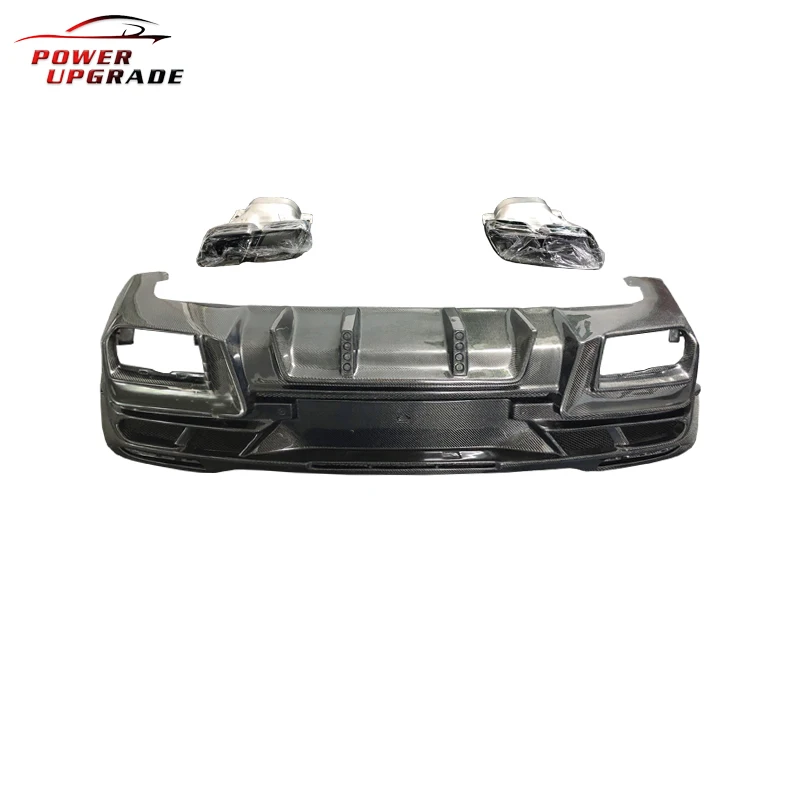 Комплект для кузова из углеродного волокна задний бампер диффузор задние трубы