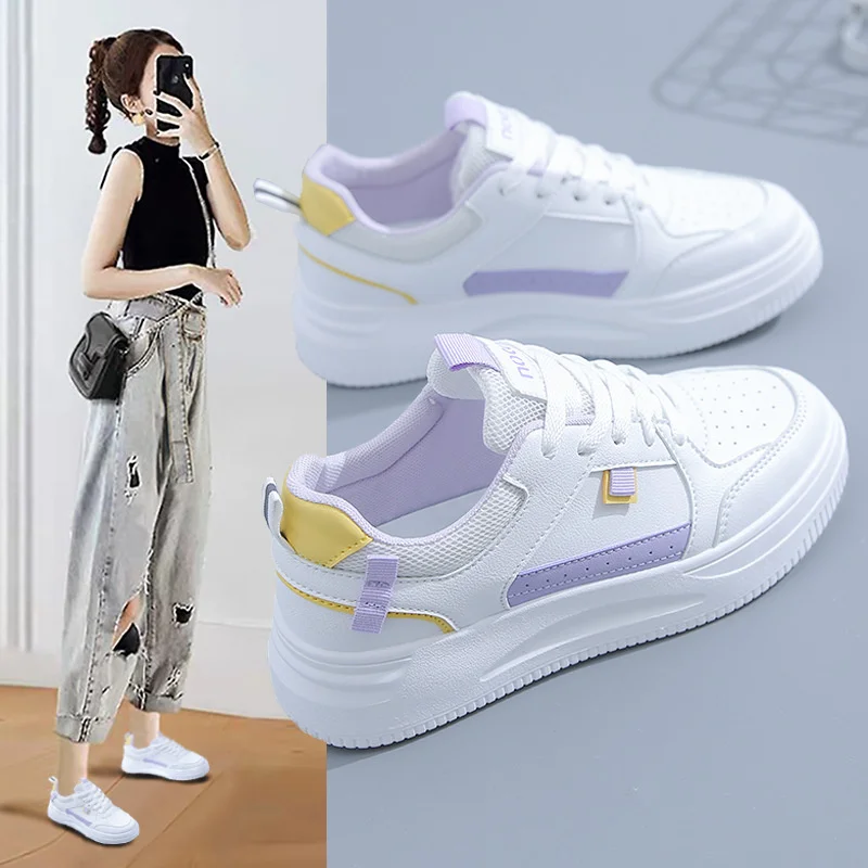 

Casual shoes women's autumn and summer new board shoes women's breathable leather small white shoes women's versatile single