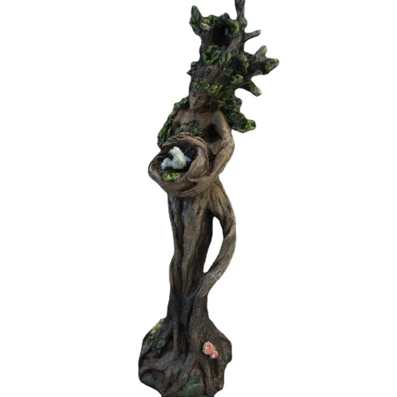 

Forest Goddess Statue Nature Goddess Resin Sculpture Creative Desktop Ornaments Garden Decoration Simulation Figure Artifact
