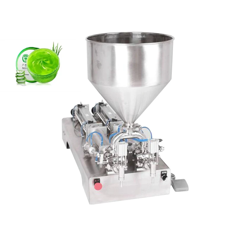 

Semi Automatic Paste Filling Machine For Honey Cosmetic Sauce Tooth Paste Double Nozzle Filling Machine