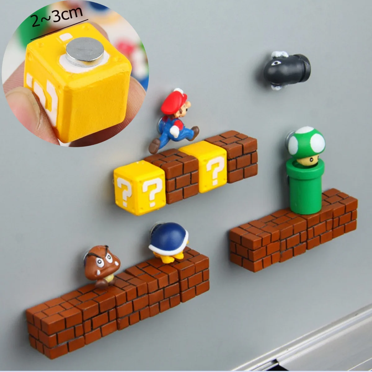 1/5/10pcs 3D DIY Refrigerator Magnet Sticker Adventure Fridge Birthday Party Cute Model Toy Home Decoration Refrigerator Sticker