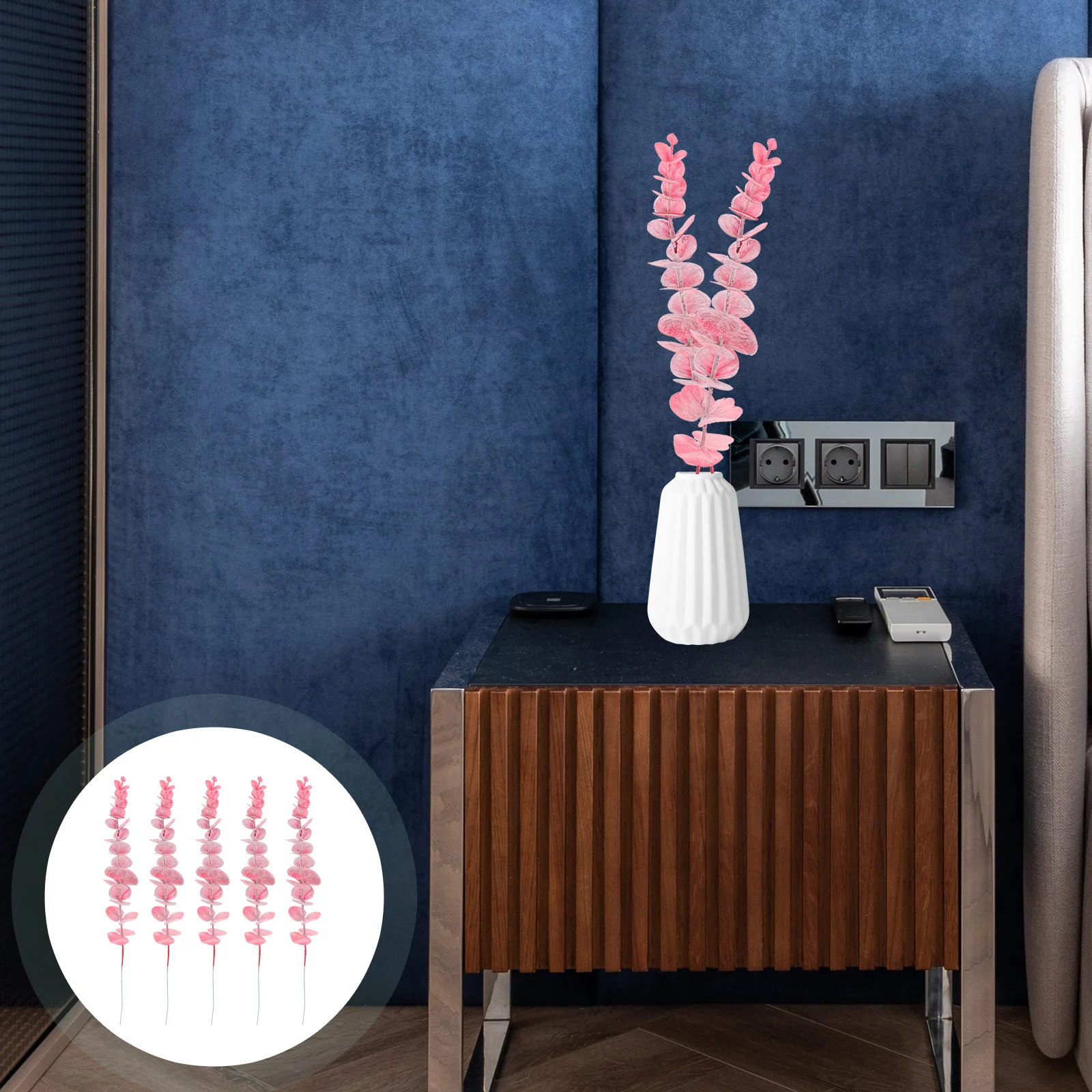 

5 шт. искусственные Ветви Эвкалипта, стебли листьев эвкалипта, декоративные листья эвкалипта