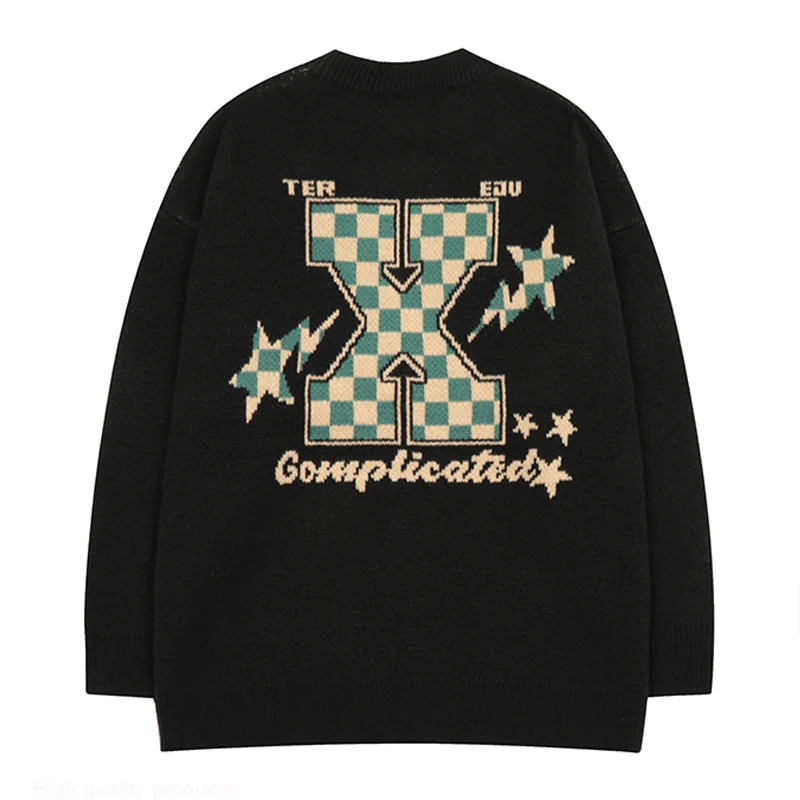 

Street Sweater Women Letter Printed Harajuku Kniting Tops Loose Warm Pullover Autumn Winter Japanese Girl Pullovers pull homme