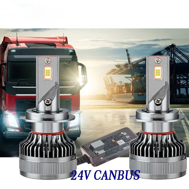 

24v For Truck 110W 6500K 9006/HB4 9005/HB3 H1 H8 H7 H4 H11 H9 9012(HIR2) Led Car Headlight Canbus Led Light 3570 CHIP