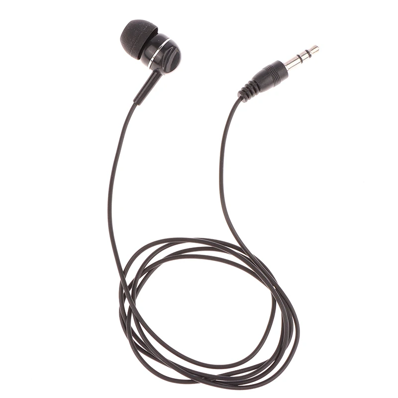 

High Quality 1Pc Earpiece 3.5mm Plug Single Headset Headphone Earphone for Laptop PC Headset 80cm