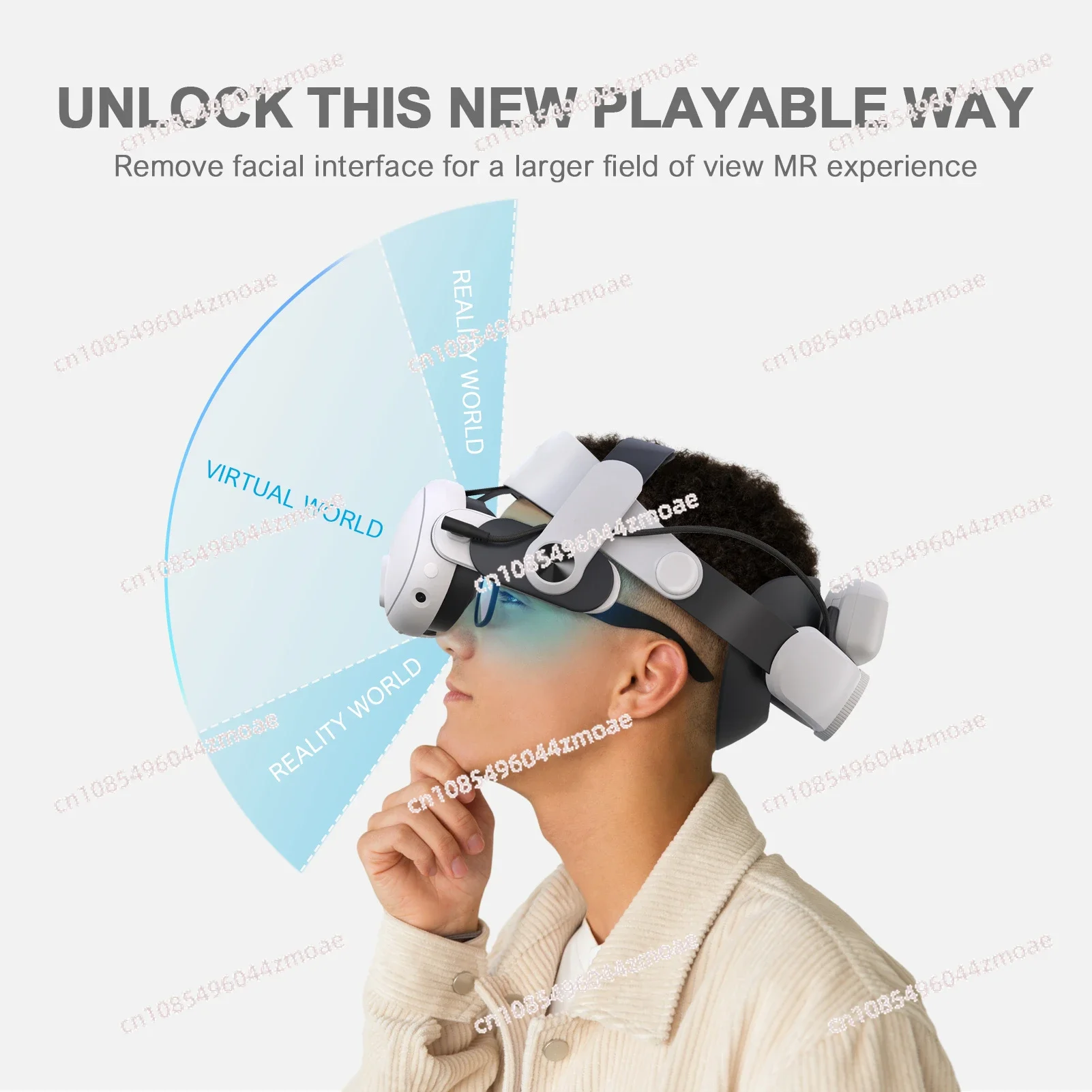 Фото M3 Pro совместим с аккумуляторным блоком и оголовным ремнем для VR-гарнитуры Meta Quest 3. №4