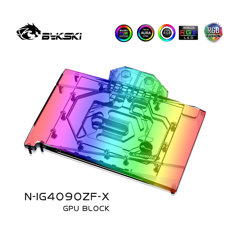 

Bykski N-IG4090ZF-X GPU Блок использовать для красочного iGame RTX 4090 битва AX видео карта водяного охлаждения/полное покрытие/радиатор