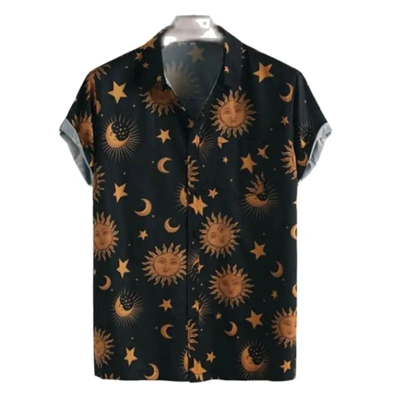 

Floral Shirt Men Short Sleeve Button Hawaiian Shirt Male Beach Shirts England style streetwear harajuku Casual camisa masculina