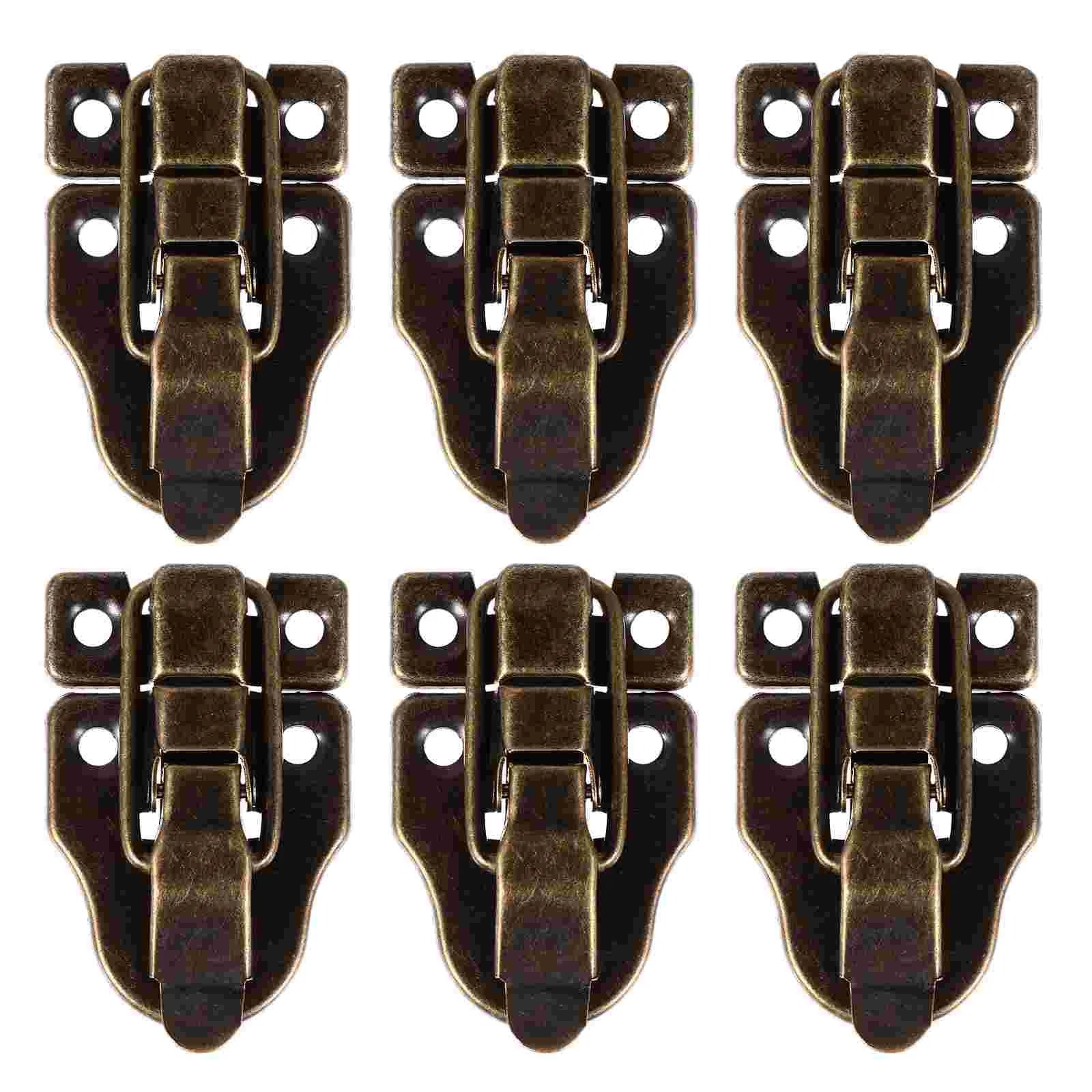 

6 Pcs Buckle Retro Decor Tool Box Lock Jewelry Box Wood Box Latches Hasp Iron Decorative Latch Wooden Box Lock
