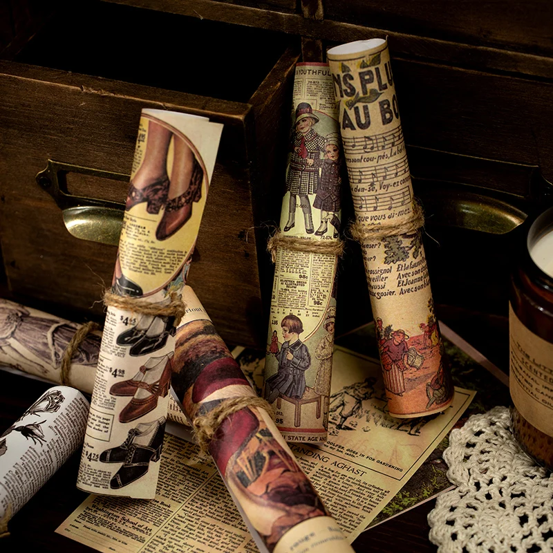 60 листов декоративная подложка в стиле ретро бумажная s-образная бумага виде