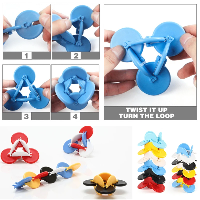 

Forever Turning DIY Fidget Toy Kinetic Sculpture Autism Therapy Anxiety Relief For Adult Kids Finger Relief ADHD anti-stress Toy