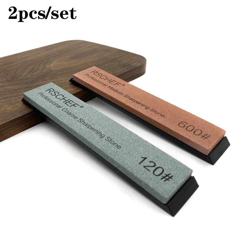 

Точильный камень для ножей, 2 шт., точильный камень большого размера, профессиональная система заточки 120-3000 #, точилки с фиксированным углом ...