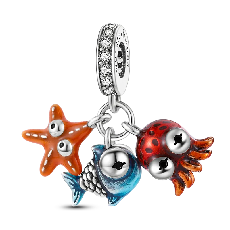 Лидер продаж Шарм-бусина серебристого цвета в форме когтя сердца подходит для