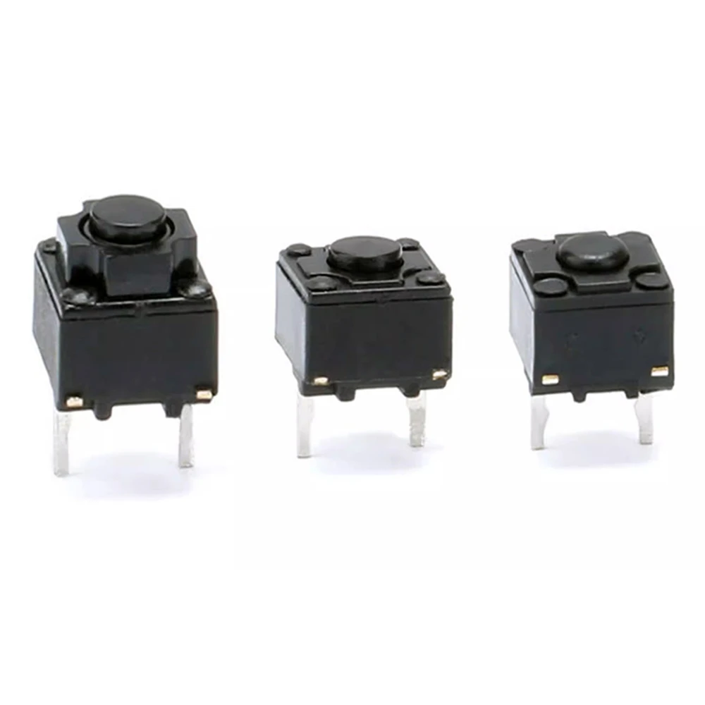 10 шт./лот квадратная кнопка микропереключателя мыши 6x6x5.7/6.0/7.3 мм тактовый