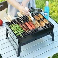 bbq grill outdoor folding portable barbecue grill stainles steel mini bbq tool kits for camping picnic barbecue accessories tool