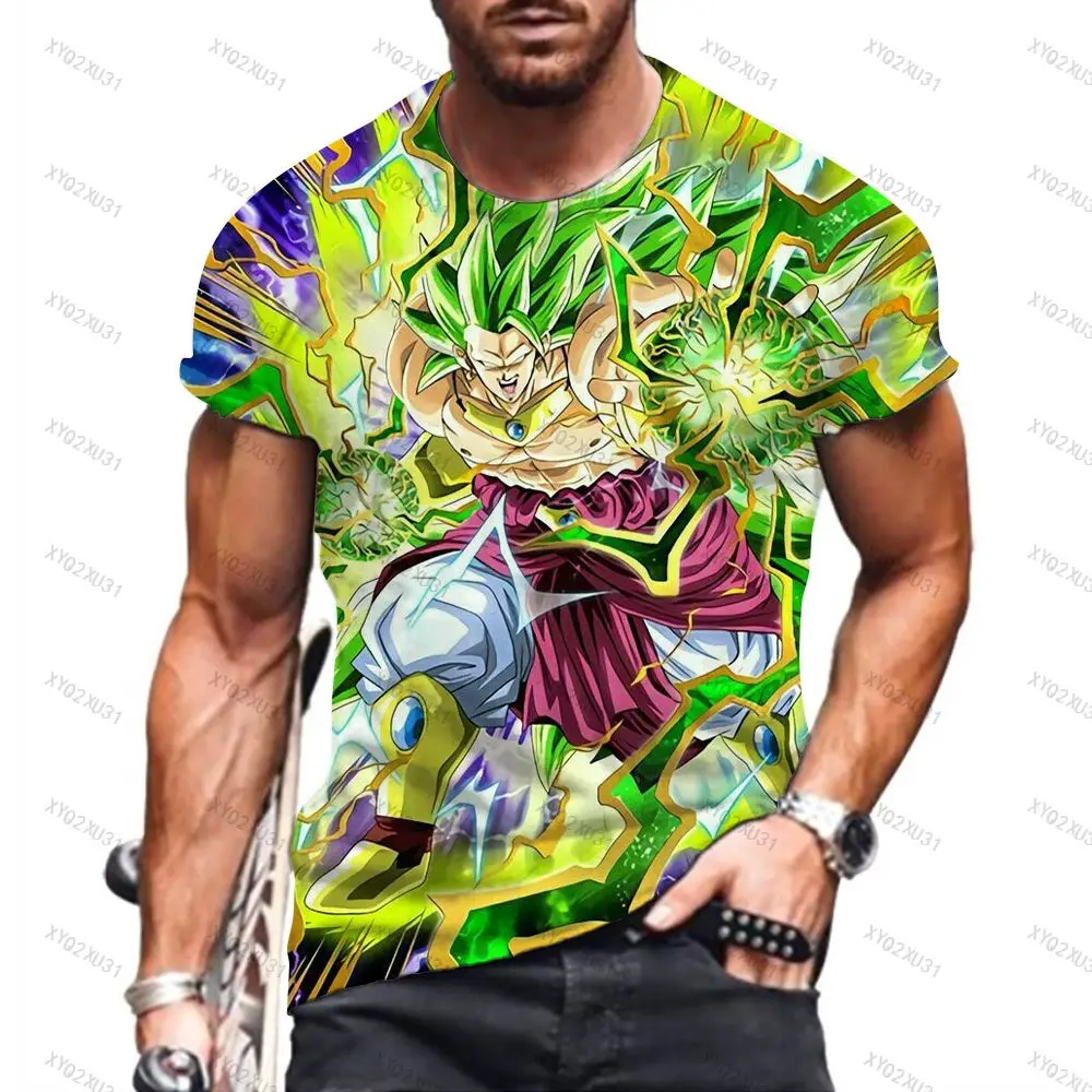 

Футболка мужская оверсайз из аниме «Драконий жемчуг Z», Y2k, лето 2022