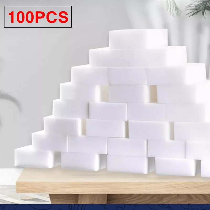 

50/100PCS 100x 60x20mm Melamine Sponge Magic Sponge High Density Eraser Home Cleaner Cleaning Sponges for dish Kitchen